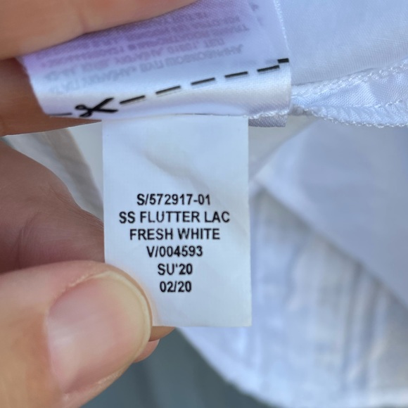 Gap flutter sleeve lace blouse, small - Picture 6 of 6